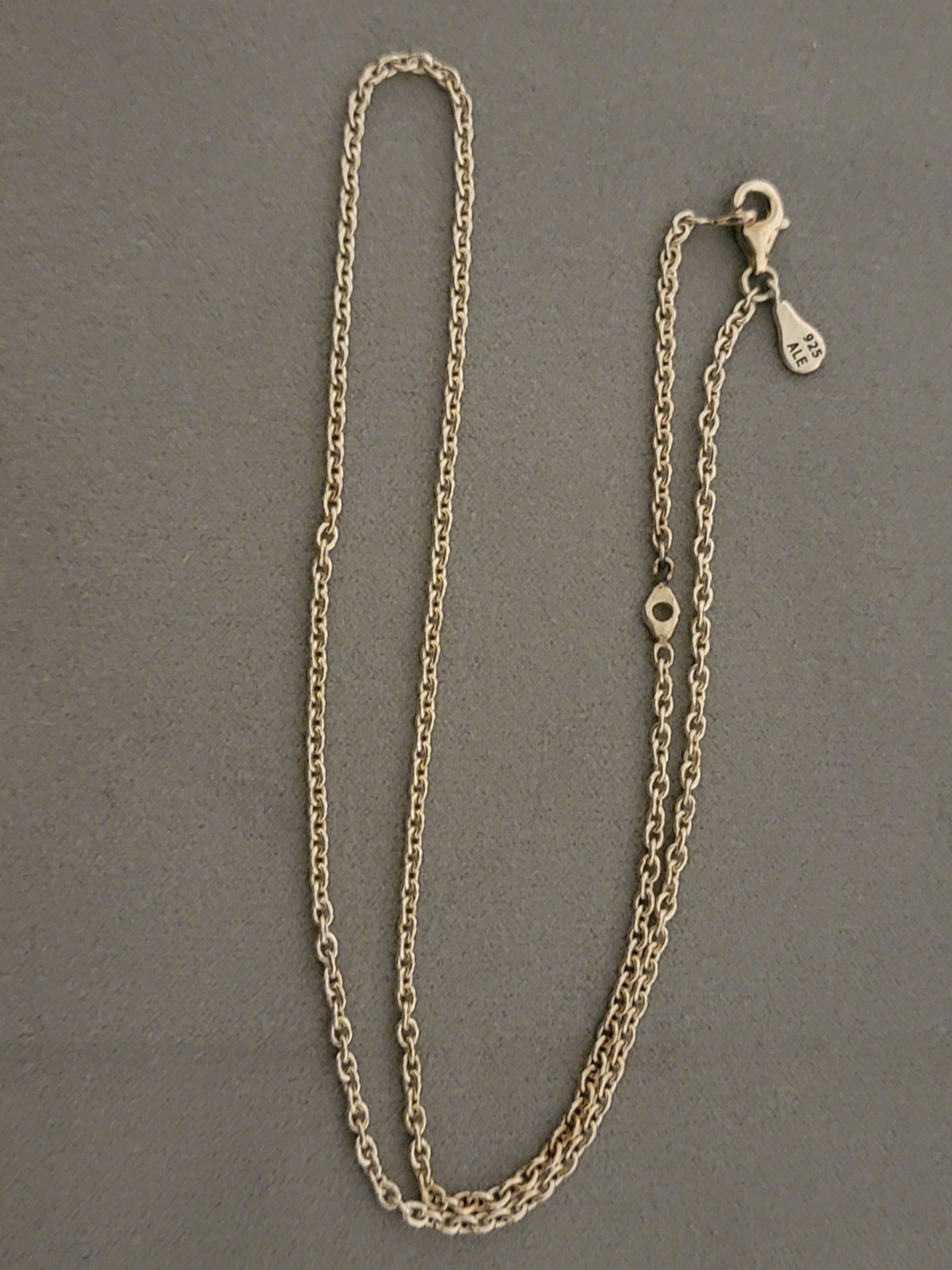 PANDORA Adjustable Cable Chain 17.7 in Sterling Silver Chain Necklace 1.9mm