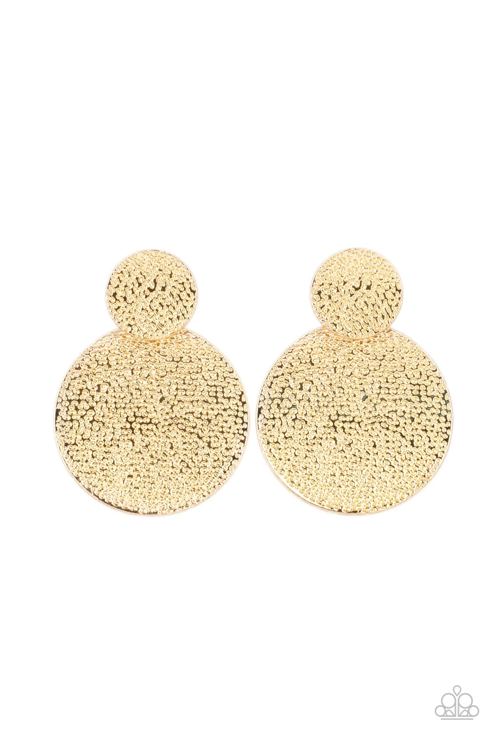 Paparazzi Earring- Refined Relic- Gold- Dangle- Post Back