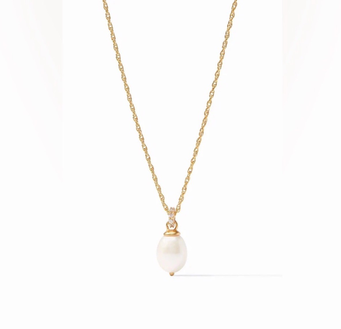 Brand New Julie Vos Celeste Pearl Solitaire Necklace