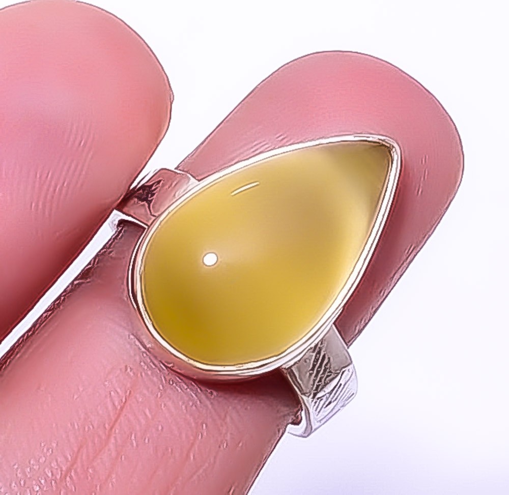 Cats Eye – Sri Lanka Handmade 925 Sterling Silver Jewelry Ring s.7 T974