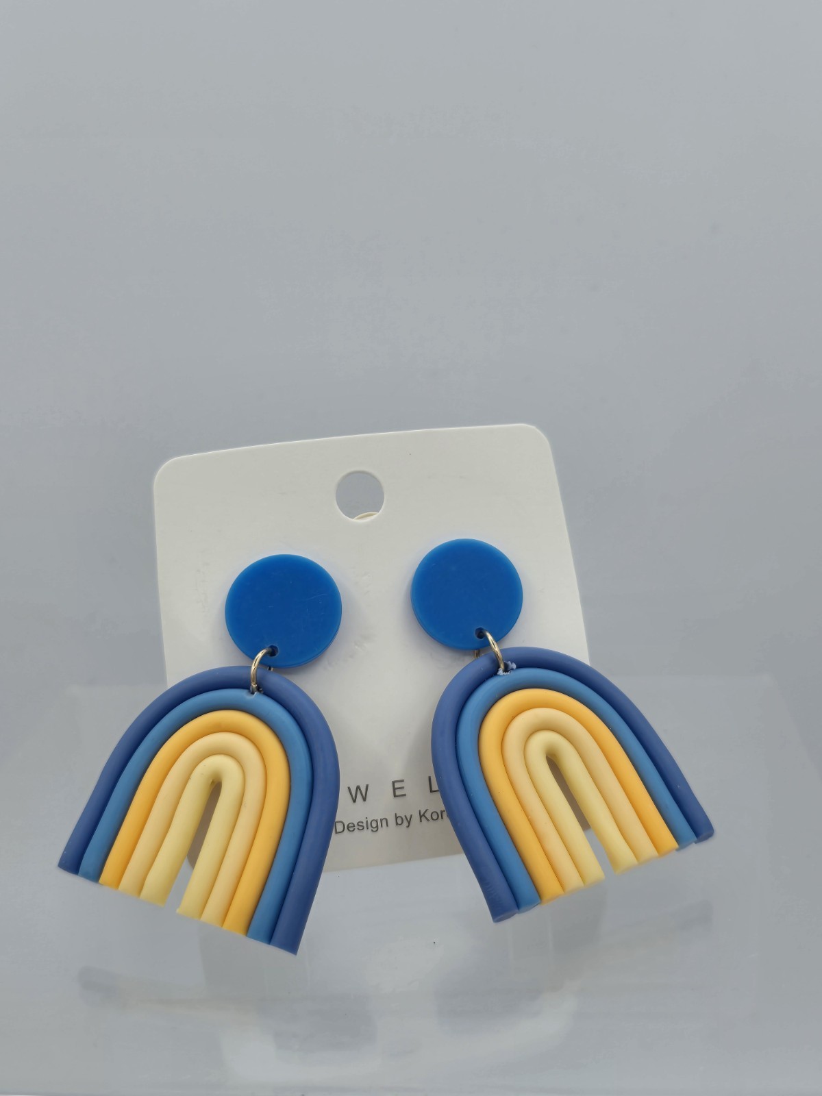 Women Girls Boho Rainbow Summer Colorful Polymer Clay Dangle Earrings Set