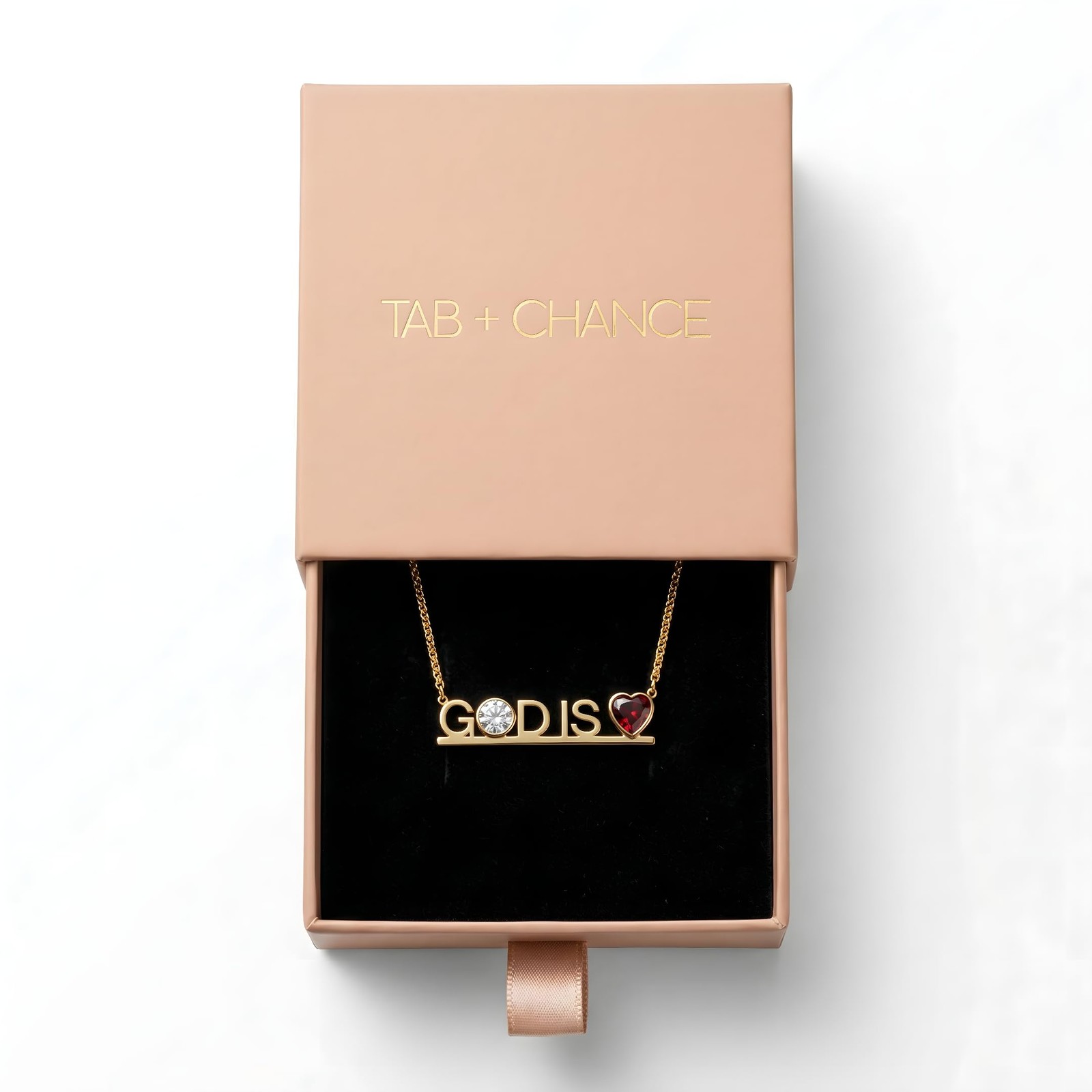 Tabitha Brown God Is Love Necklace 18k Gold Plated over Stainless Steel with …