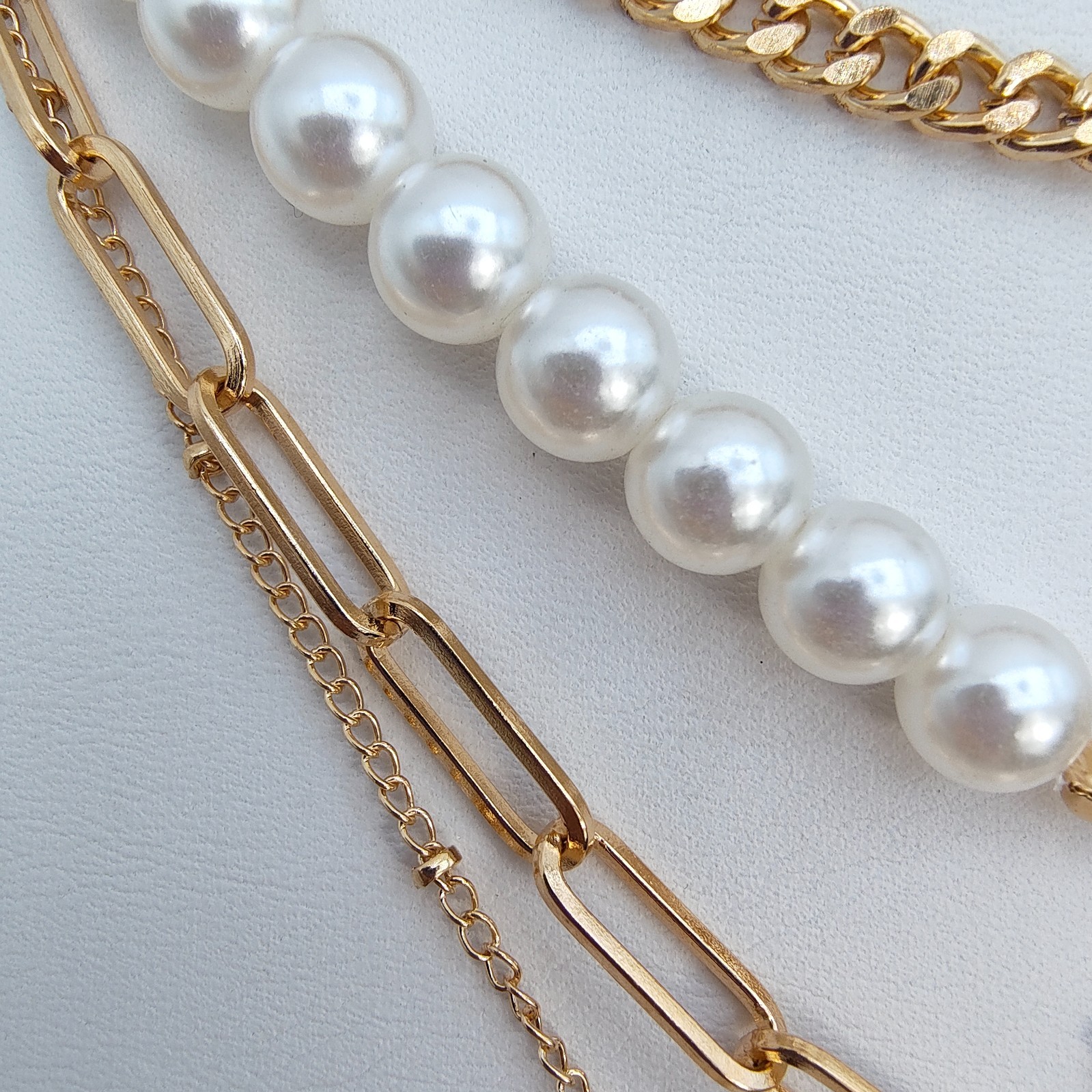 Layered Nautical Shell Starfish Gold Tone Chain Necklace 4 Piece Set Beach