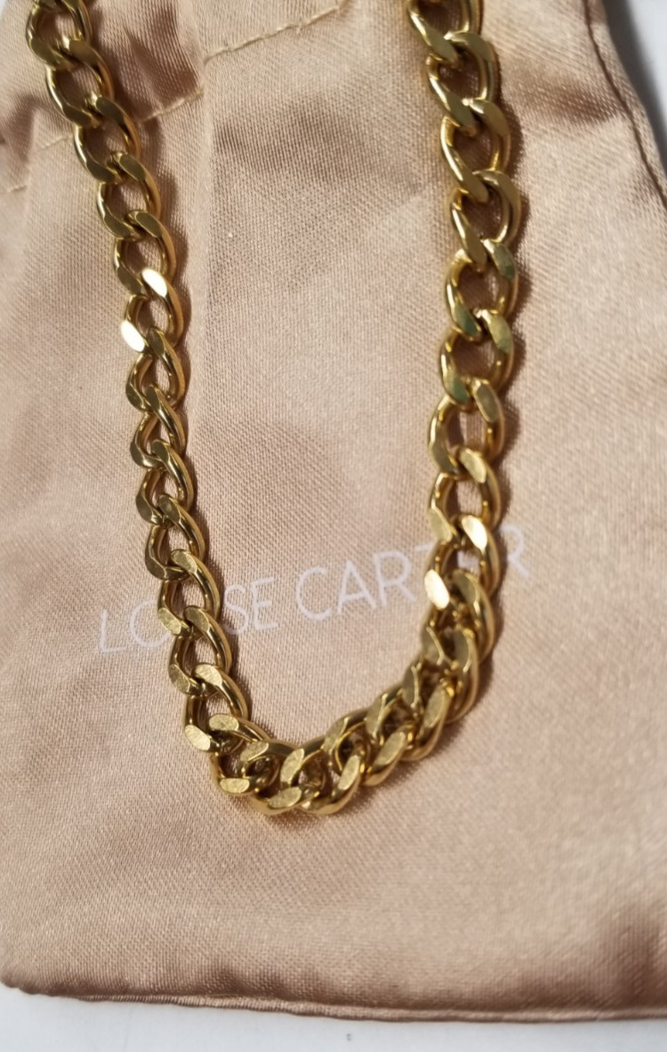 Louise Carter 18K Gold Plated Havana Link Necklace 16″+1″