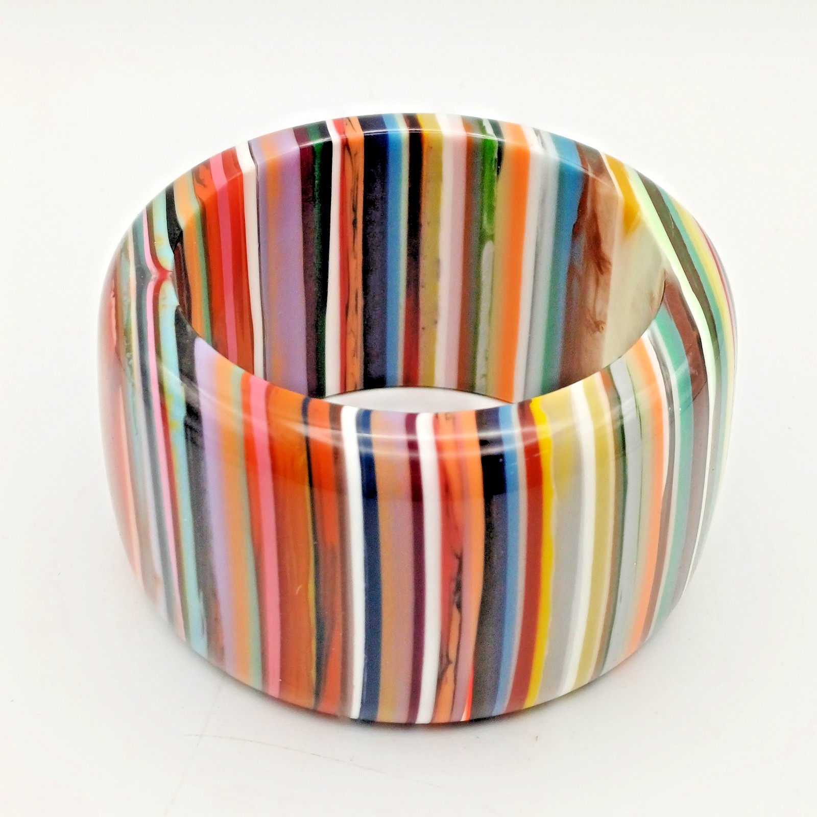 SoBral Jackie Brazil Wide Multi Coloured Bracelet Bangle pop art