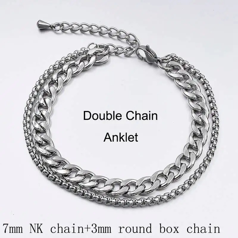 Stainless Steel Anklet Women Men Beach Foot Chain Ankle Bracelet Summer Jewelry