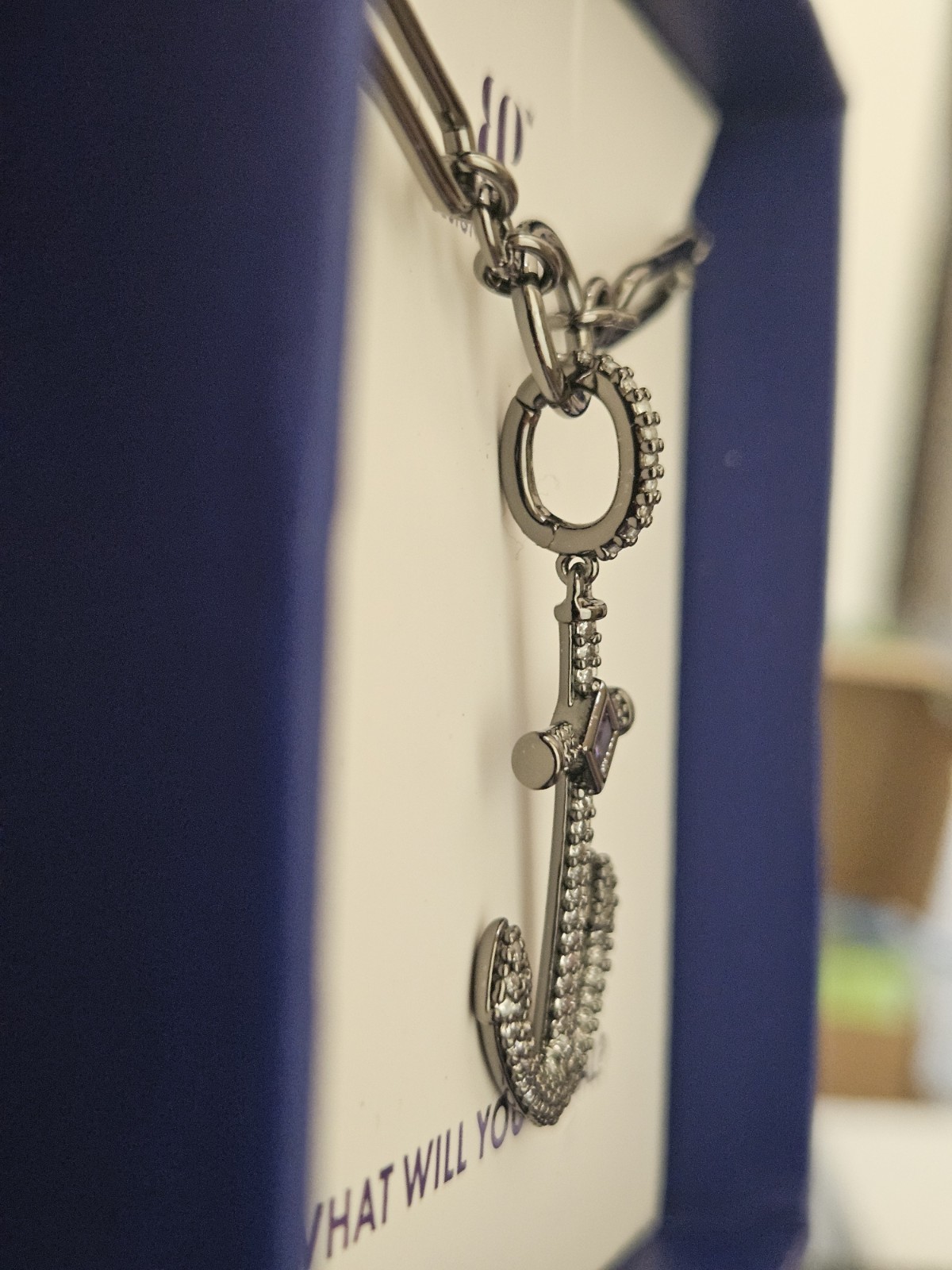 Bomb Party Sirens “The Unseen Lure” Anchor Necklace Tanzanite On Hematite NEW