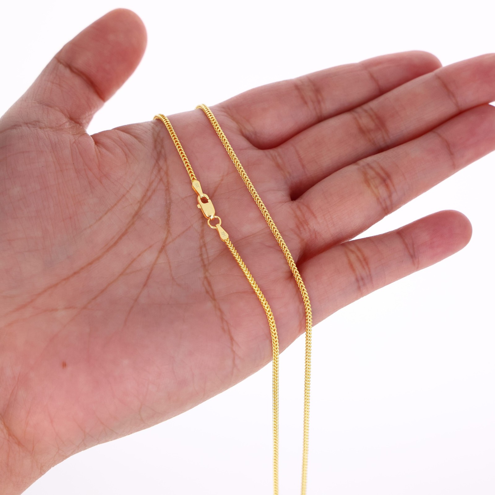 14k Yellow Gold 1.5mm-5mm Franco Box Bracelet Chain Men Women 7″ 7.5″ 8″ 8.5″ 9″