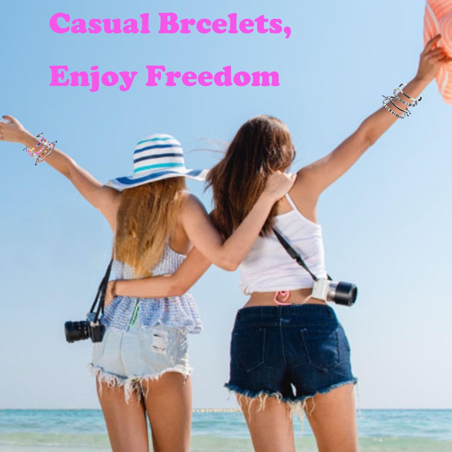 Beach Bracelet Set for Men and Women, Surfer Men Bracelet, Braided Boho Summer B