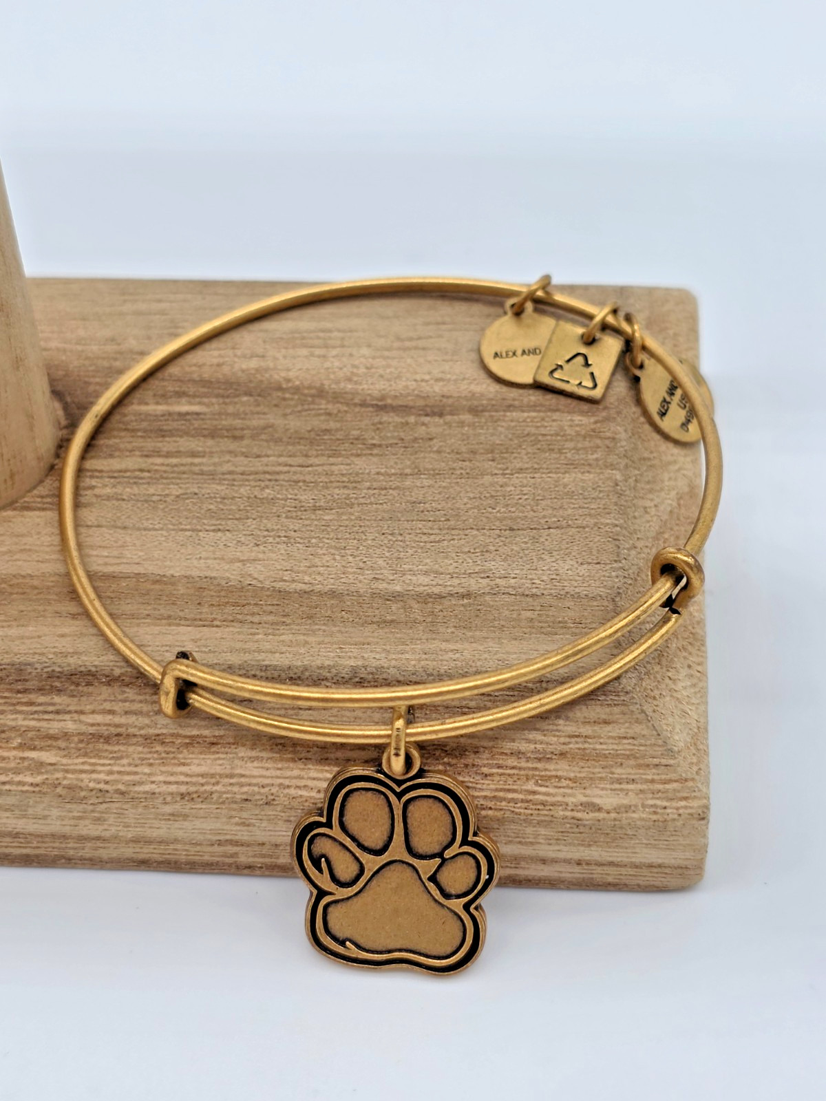 Alex and Ani PRINTS OF LOVE Charity by Design Rafaelian Gold Charm Bangle