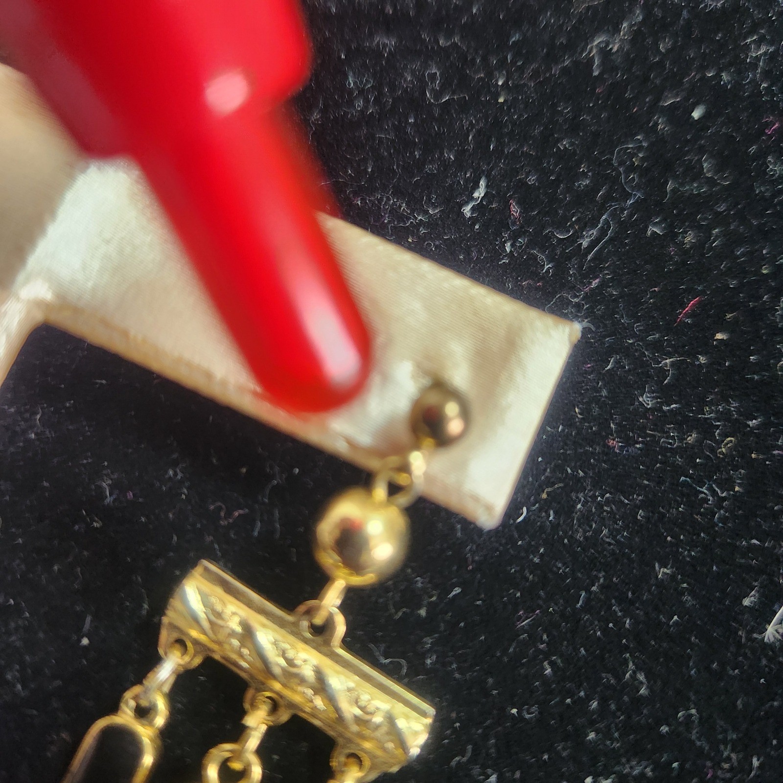 Gold Tone Black and Clear Crystal Chandelier Drop Dangle Earrings Post Back