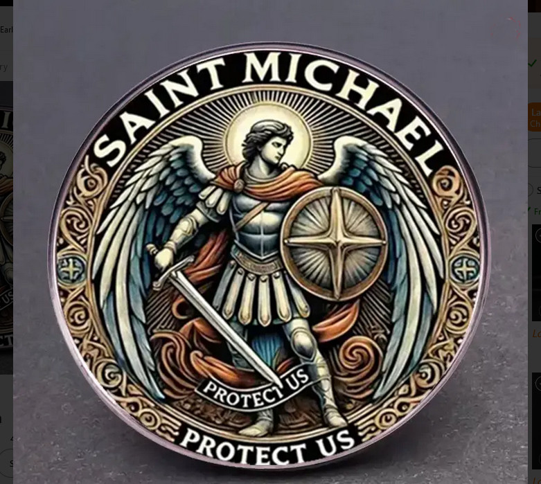 ST MICHAEL ARCHANGEL ANGEL Pendant on 925 Plate Sterling Silver 20″ 22″ Necklace