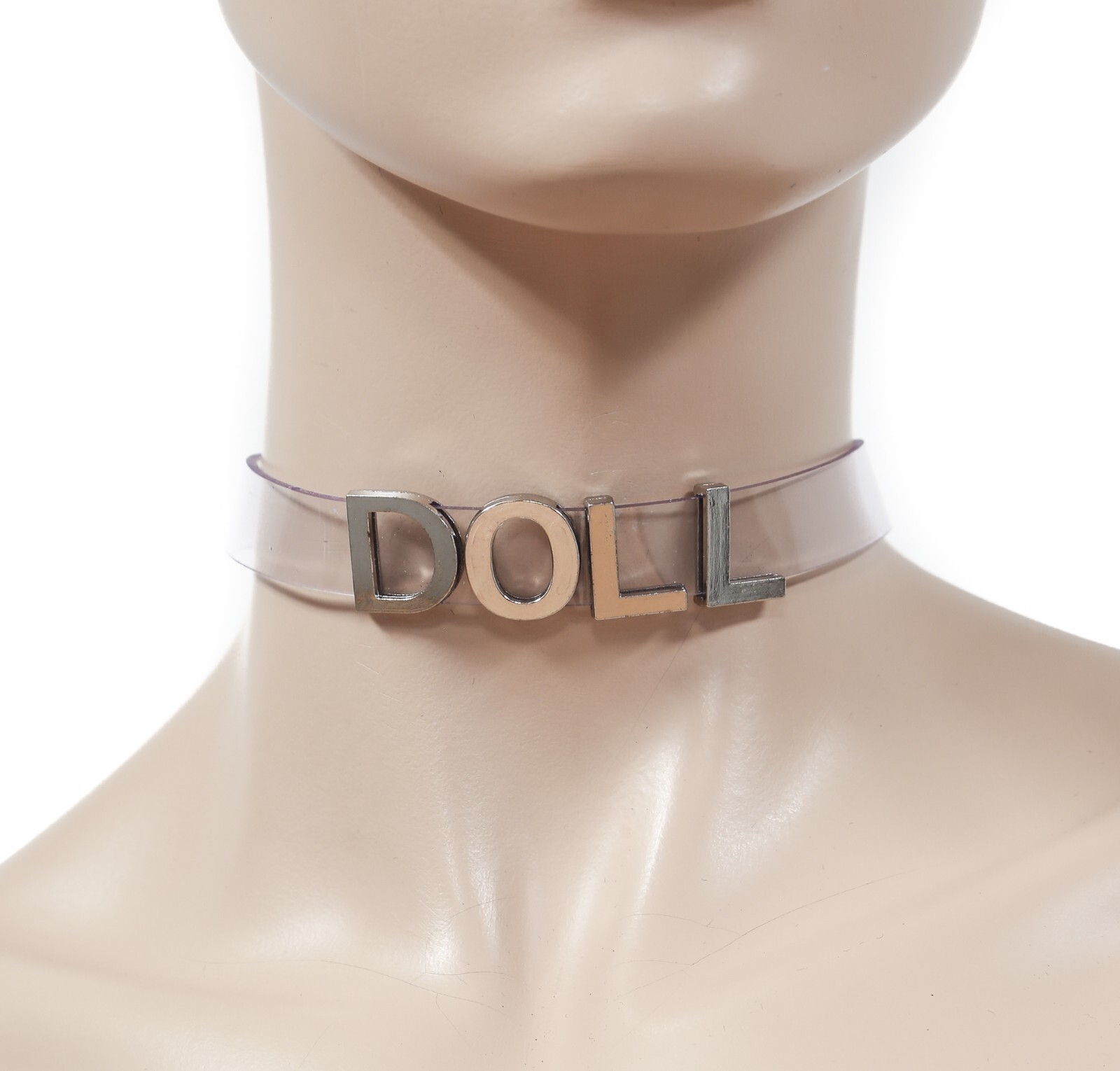 Clear Vinyl Slave PVC Bdsm-Choker-Slut-Collar-Restraint-Choker-Adult-Kinky