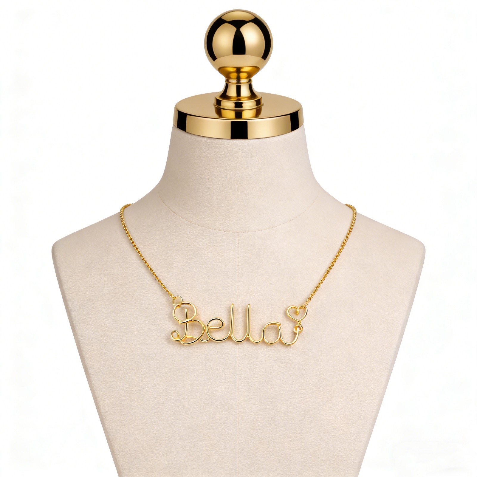 Personalized Winged Name Necklace for Mom,Gold Plated Jewelry-Mother’s Day Gift
