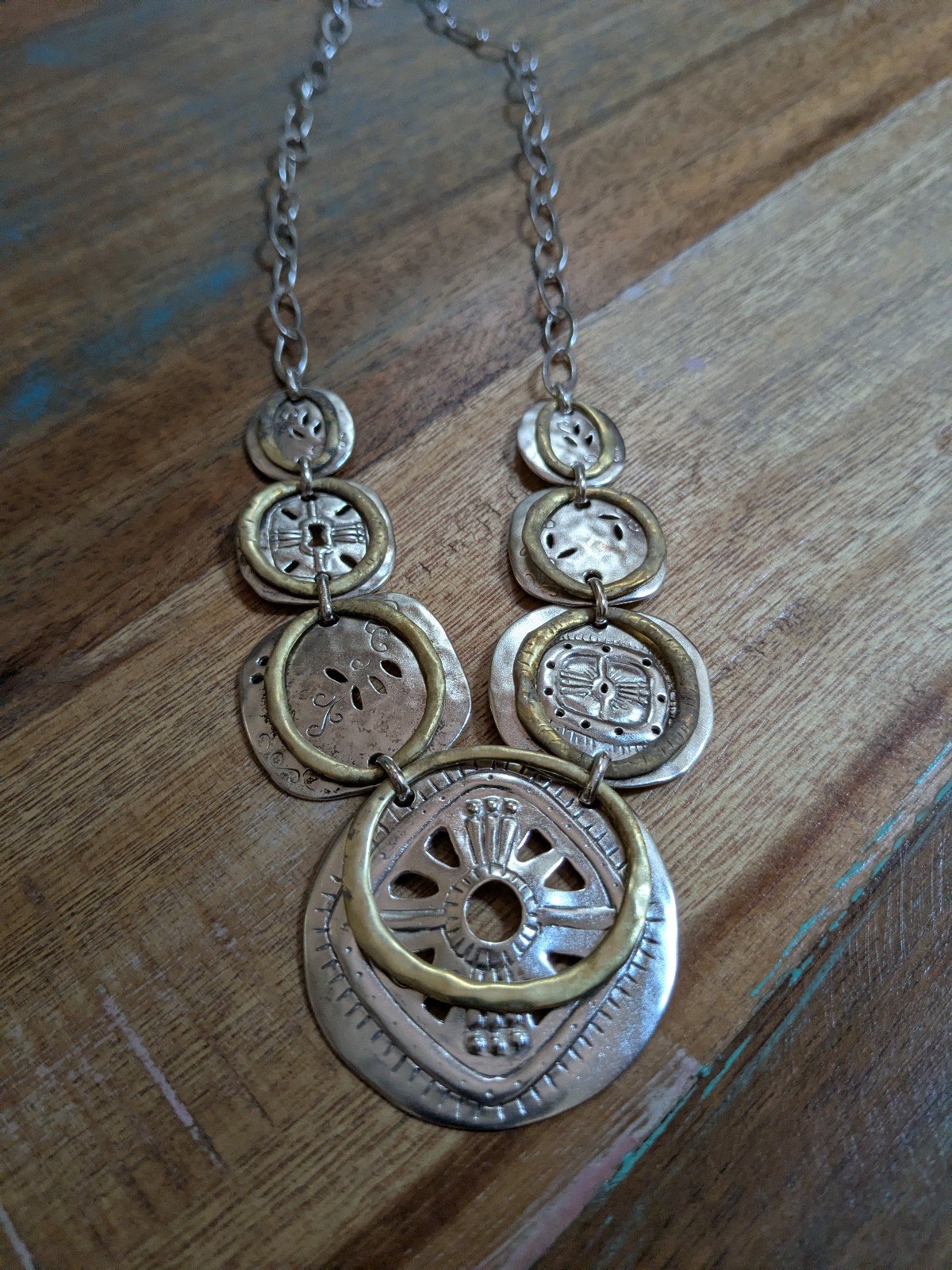 Silpada Sterling & Brass N2861 Boho Collar Necklace