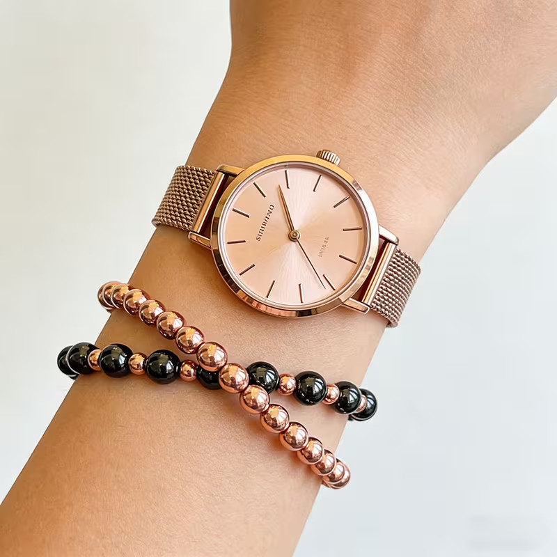 Hematite Copper Stretch Bracelet Healing Protection Crystal Women Men Jewelry