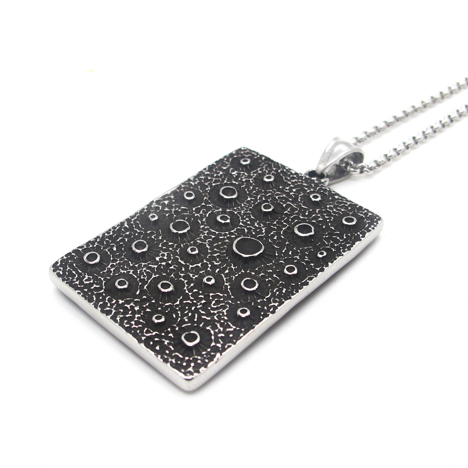 MENDEL Mens Gold Plated Tone North Star Moon Necklace Pendant Stainless Steel
