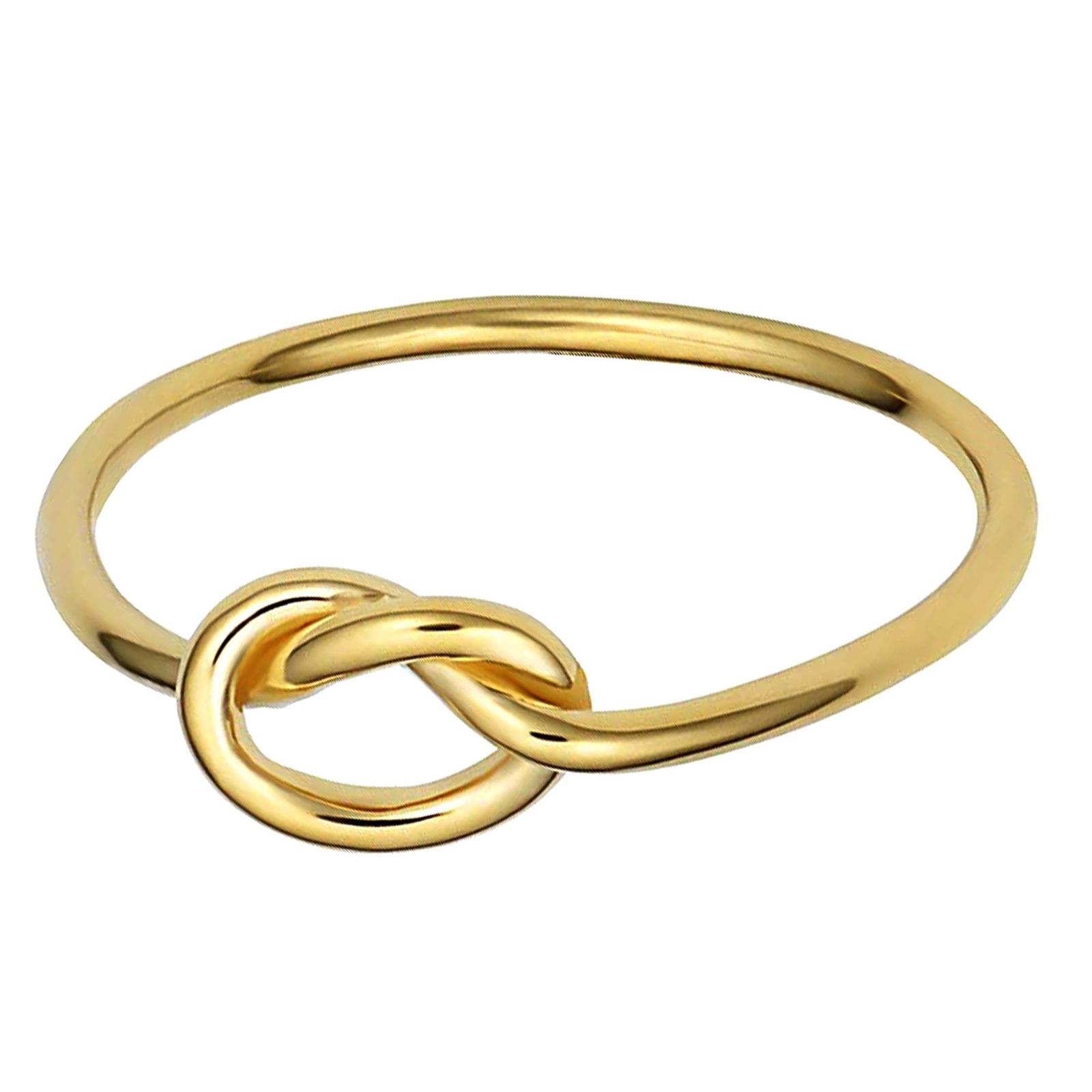 14k Yellow Gold Love Knot Ring, Size 8