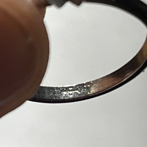 Round BRILLIANT Cut Clear CZ Crystal Engagement Promise Ring Sz 7 signed