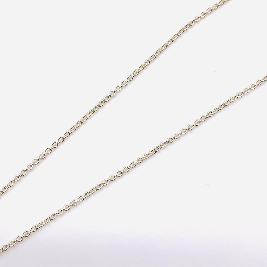 Tiffany & Co. Atlas Cube Design Silver Pendant Necklace Sv925 40cm 0.8 x 0.8cm