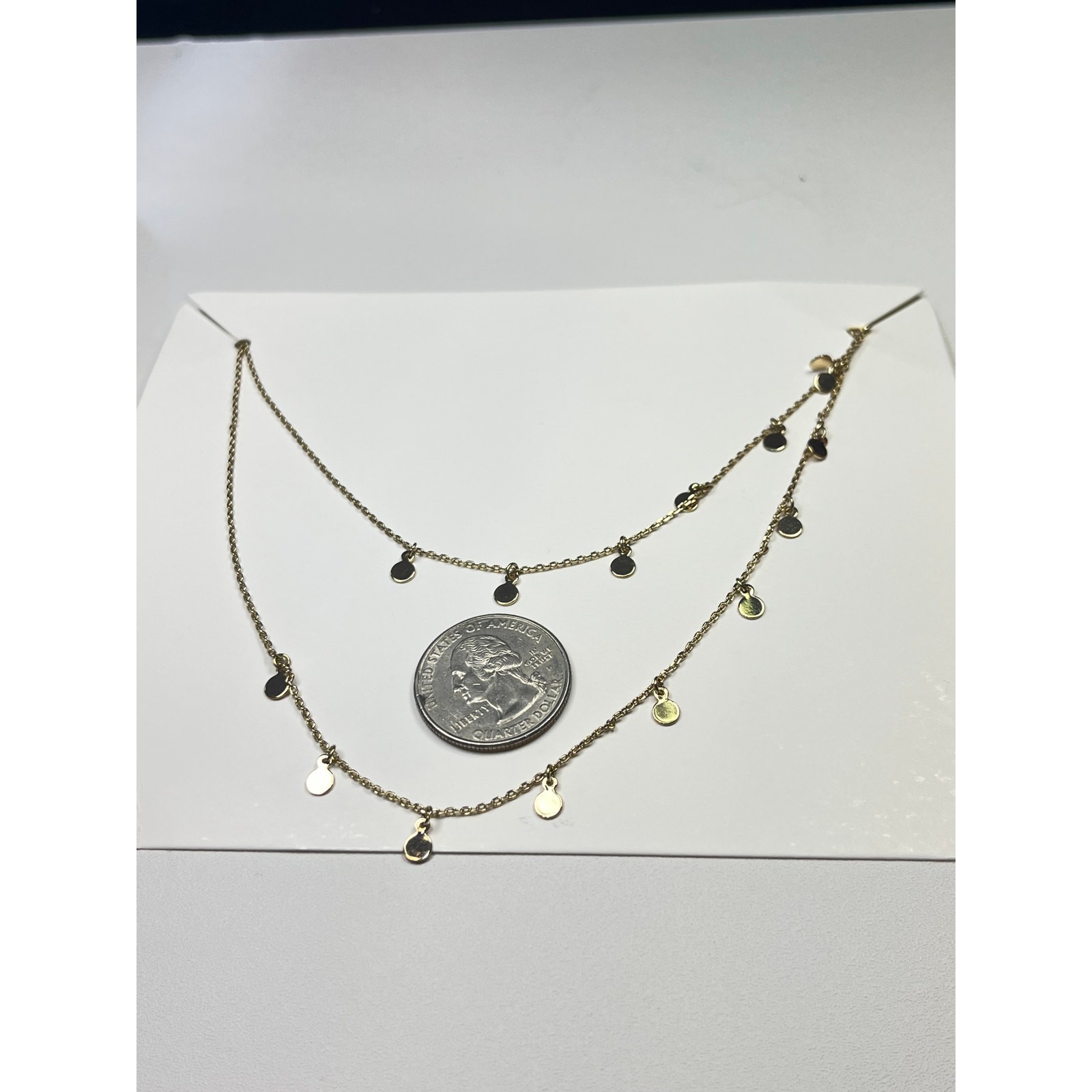 Dainty Multi-Layer Gold Tone Necklace