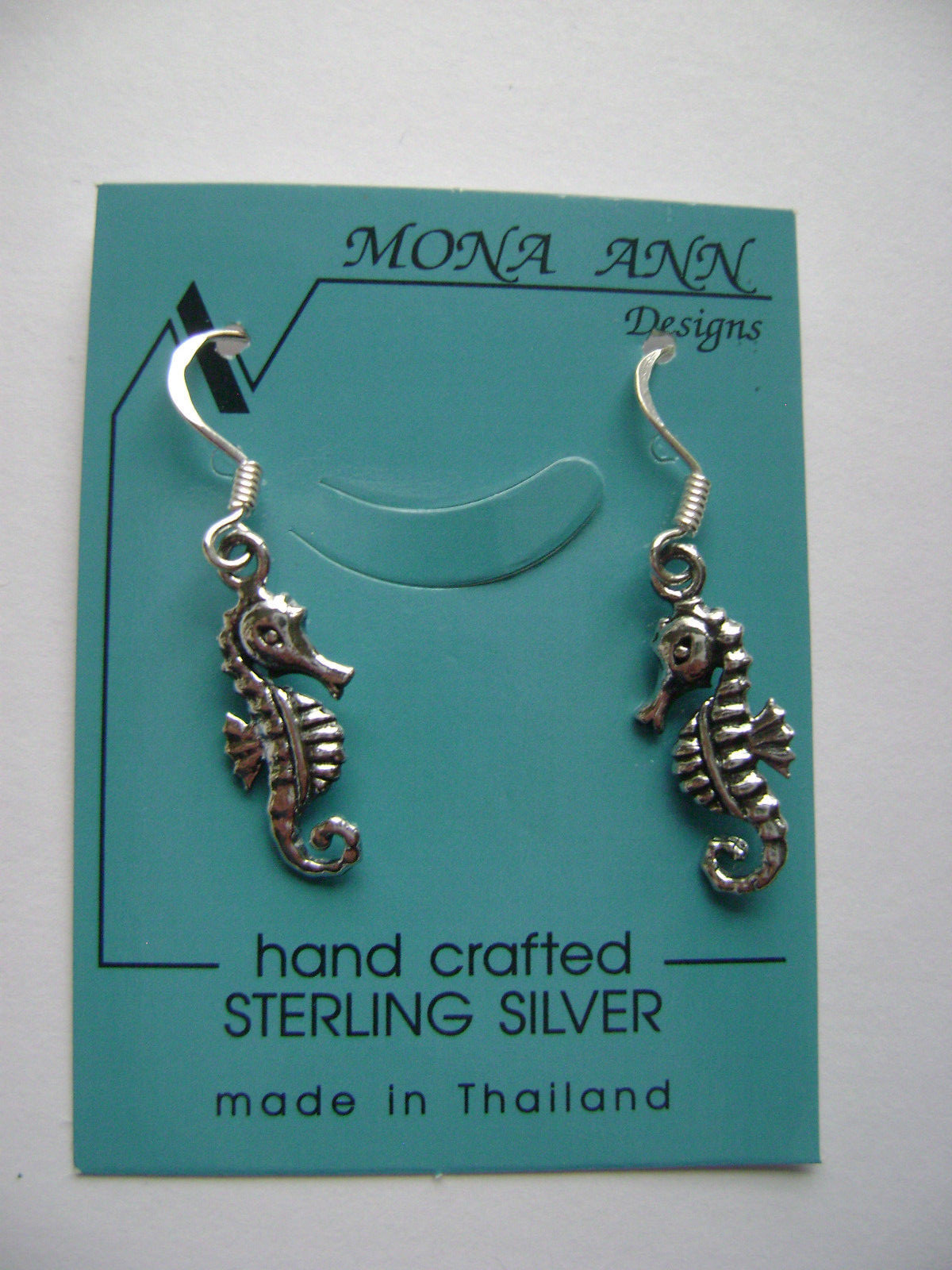 Sterling Silver SeaHorse Sea Horse Dangle Hook Earrings New