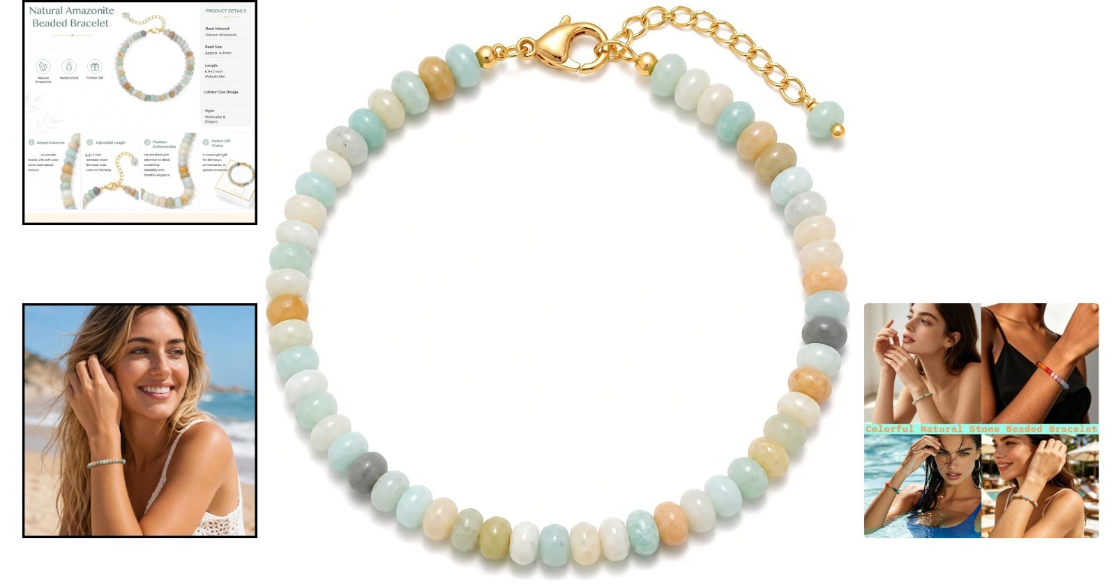 Elegant Handmade Stackable Bracelet for Women – Bright Gemstone Accessory