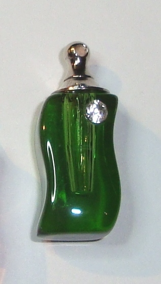 Jewel Curve Cremation Urn Crystal locket vial for Ashes or Name on Rice Reseal