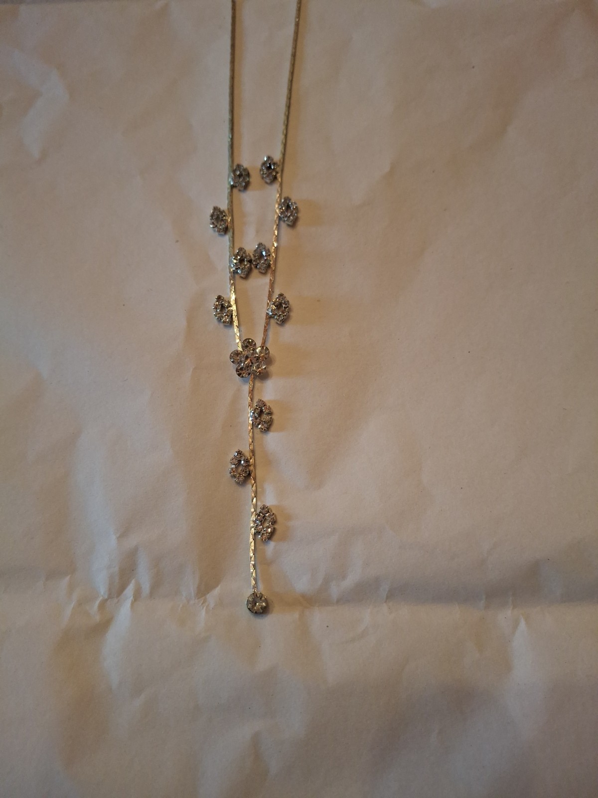 DB Studio Silver Tone Necklace & Earrings Sparkle Bling Necklace For Wedding
