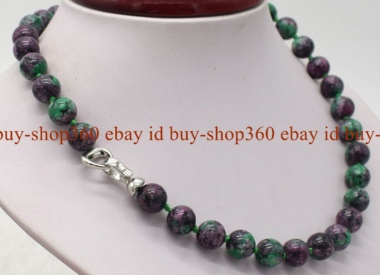 Pretty 10mm Green Zoisite Round Gemstone Beads Necklace 14-36 in