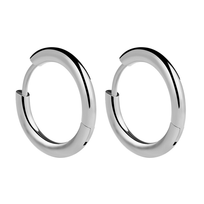 Colorful Surgical Steel Earring Hinged Hoops Clicker Ear Rings Round Hoop 8-20mm
