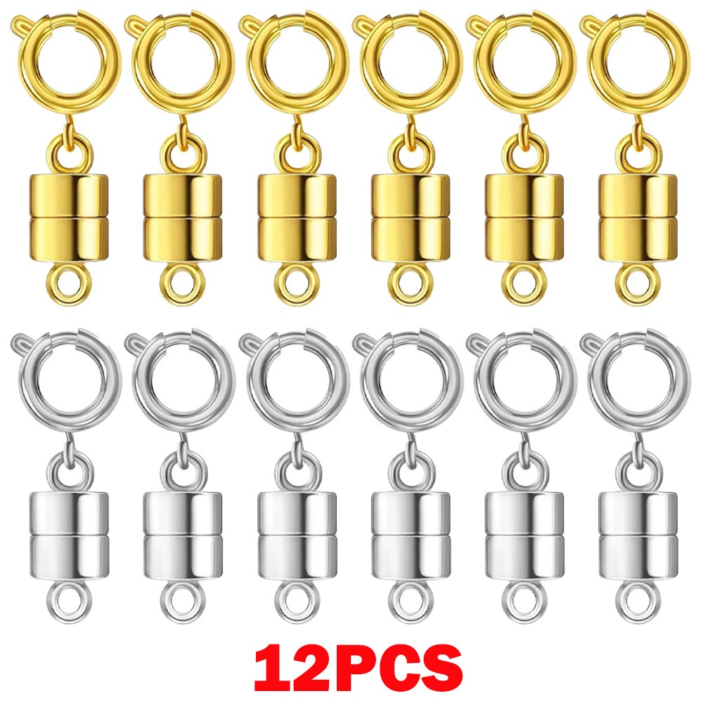 12Pcs Magnetic Necklace Clasps And Closures DIY Bracelet Necklace Jewelry HOT