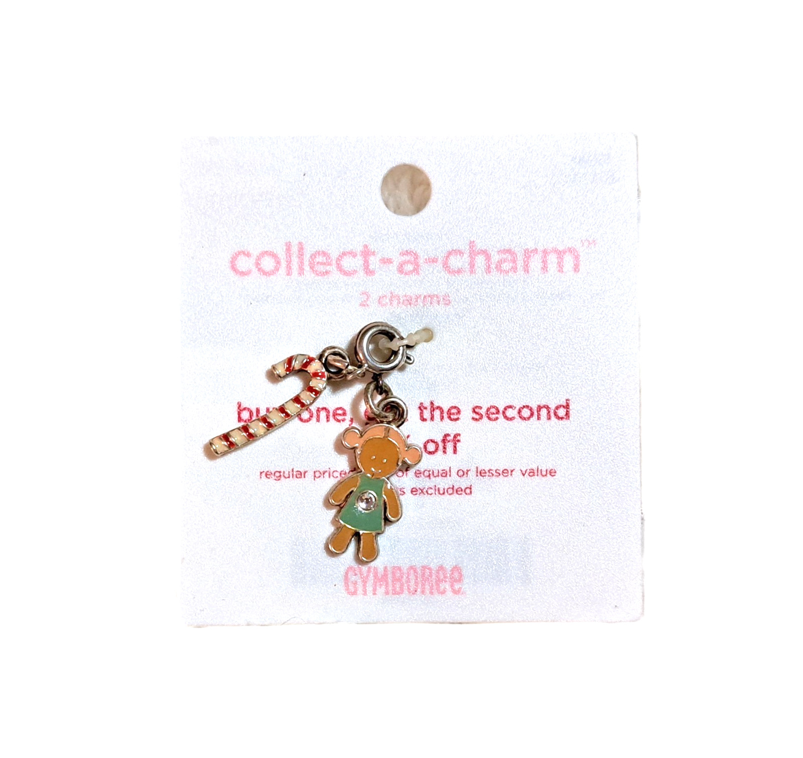GYMBOREE Collect a Charm SUGAR & SPICE girl candy cane 2005 NWT bracelet charms