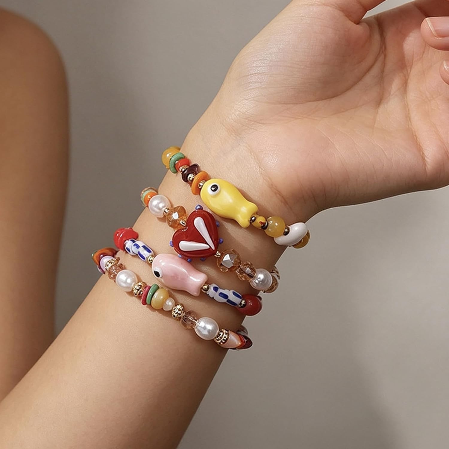 Ocean-themed Stretch Bracelet Set – Perfect Accessory for Tropical Getaways