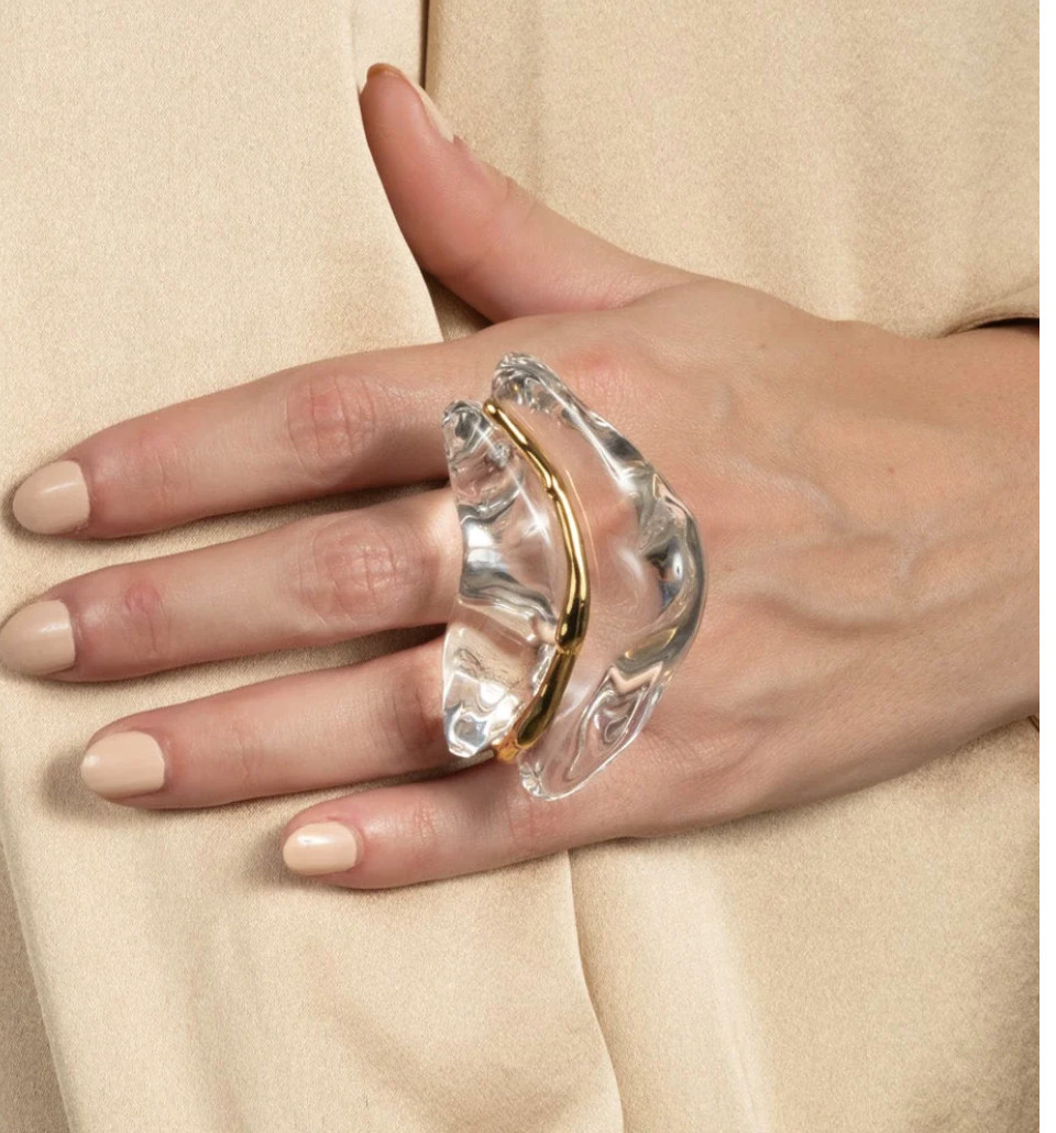 ALEXIS BITTAR Liquid Lucite Wave Ring