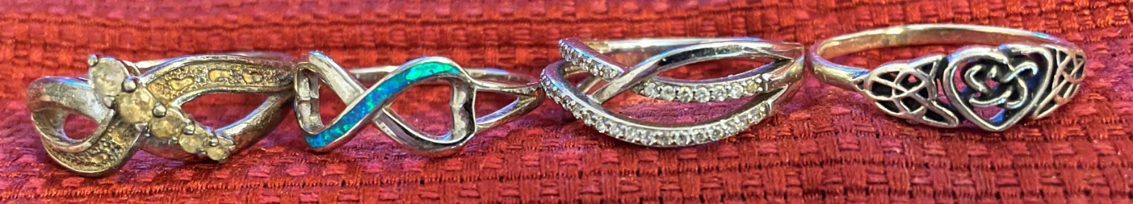 Four Different Rings Size 8 – as shown – 5/25