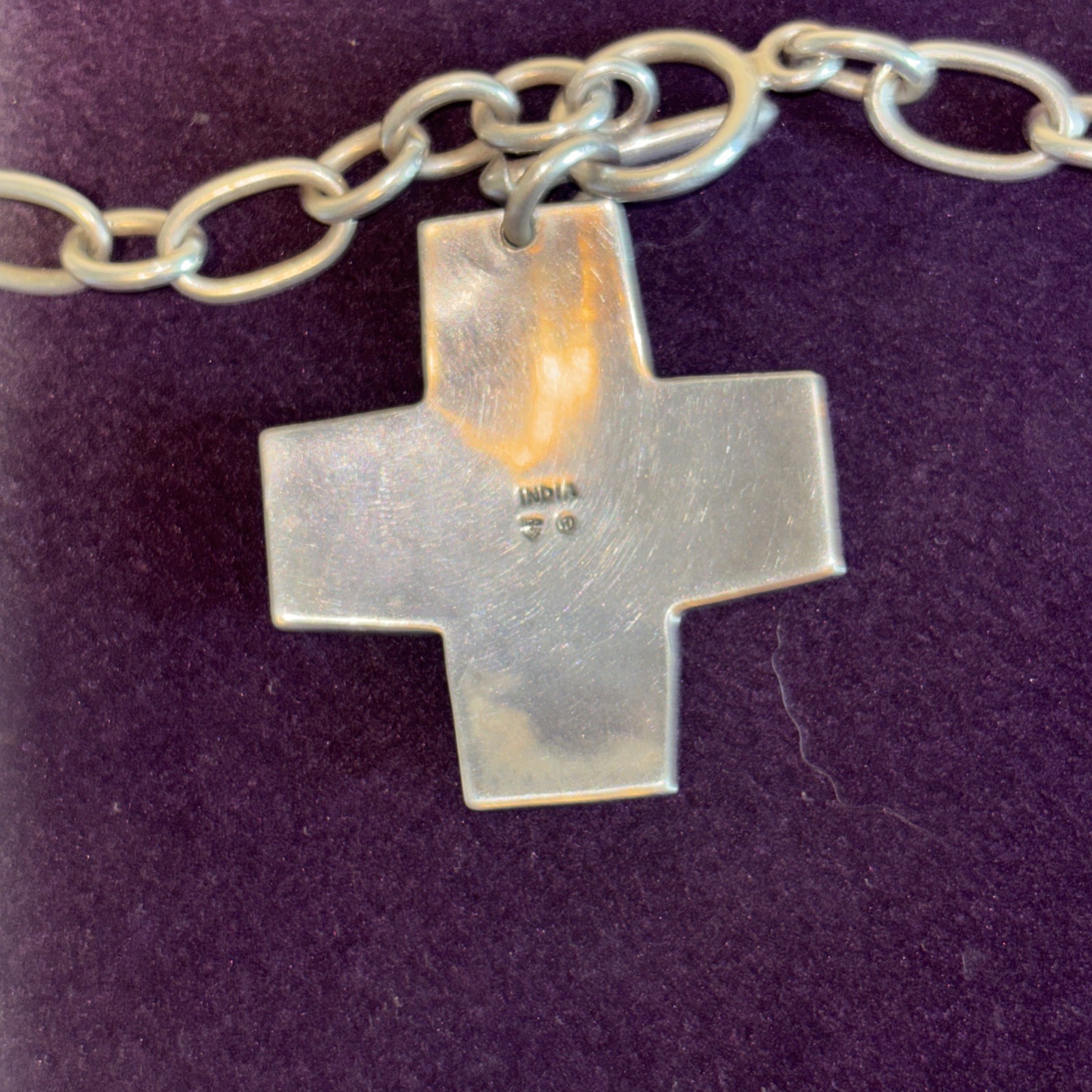 Sterling Silver 925 Vintage Silpada Virtuosity Cross Necklace 17” 38 Grams