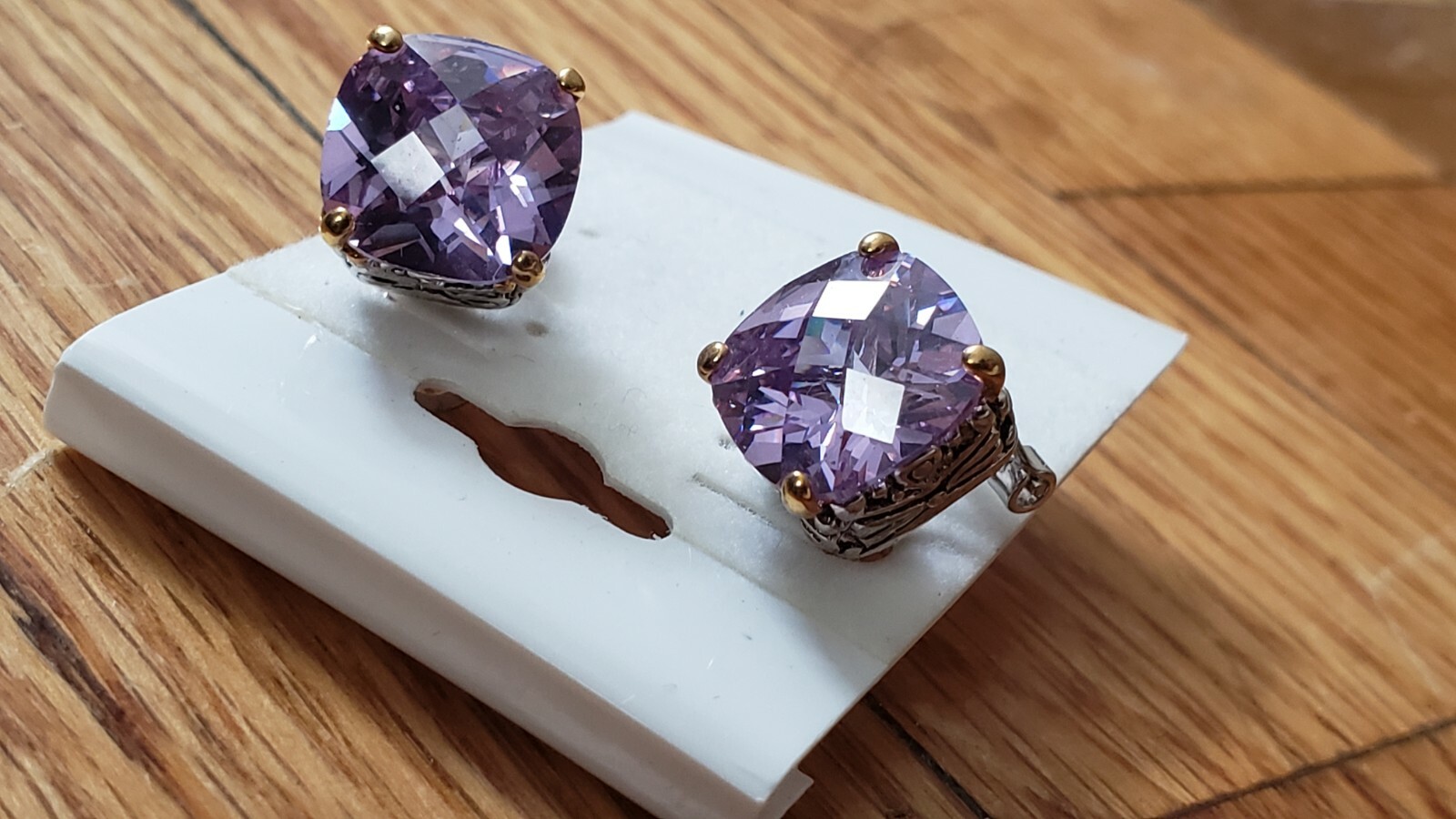 FANCY CRYSTAL EARRINGS ,HIGH QUALITY RHODIUM PLATED – 12 mm stone