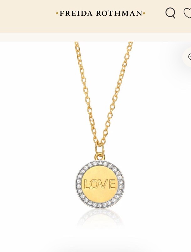 Freida Rothman Sentiments LOVE Pendant Necklace