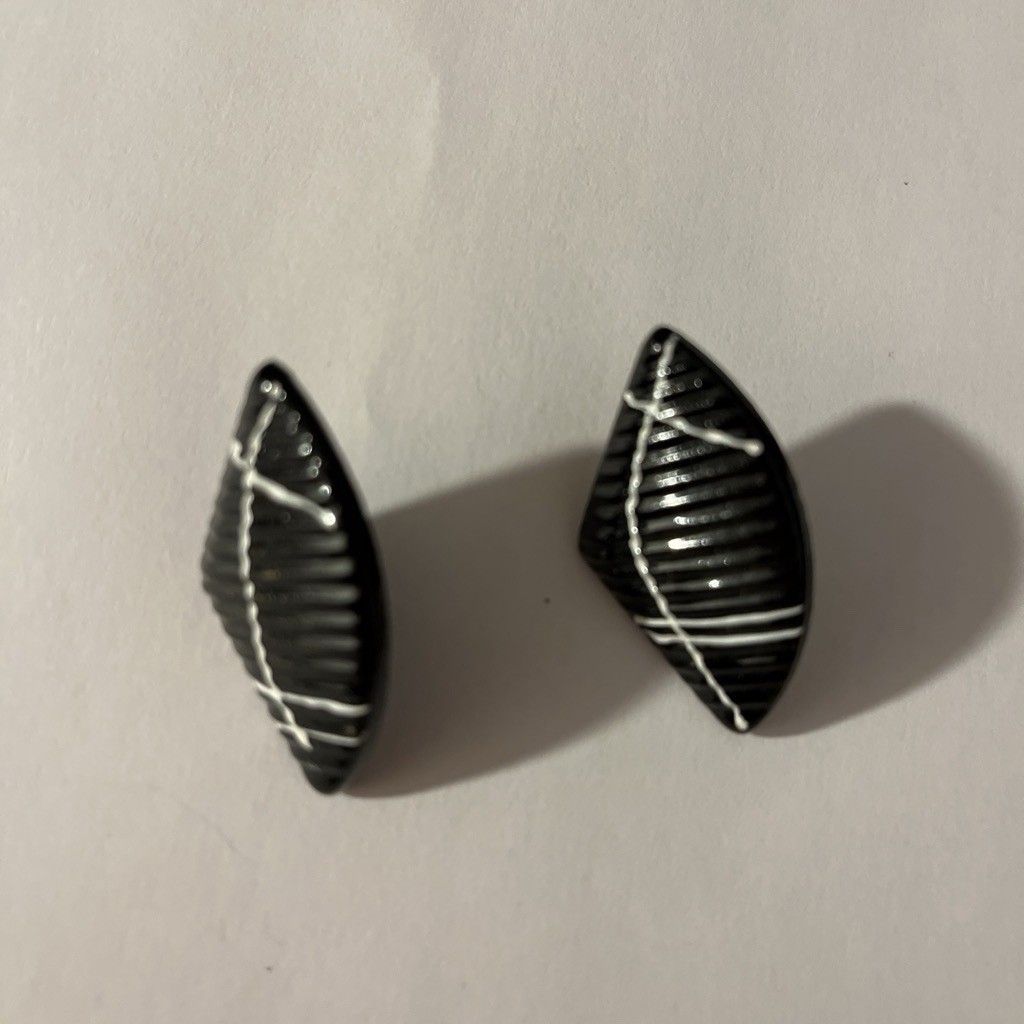 black and white earrings
