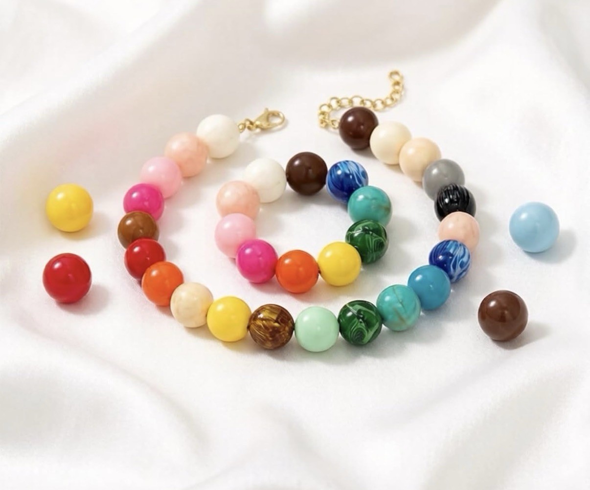 Set Collar + Pulsera de Cuentas Multicolor | Tendencia Verano