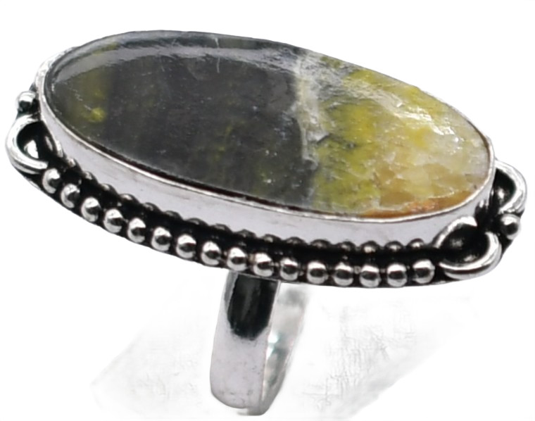 Bumble Bee Jasper Natural Gemstone Ethnic Antique Design Ring US Size-8.5 A108