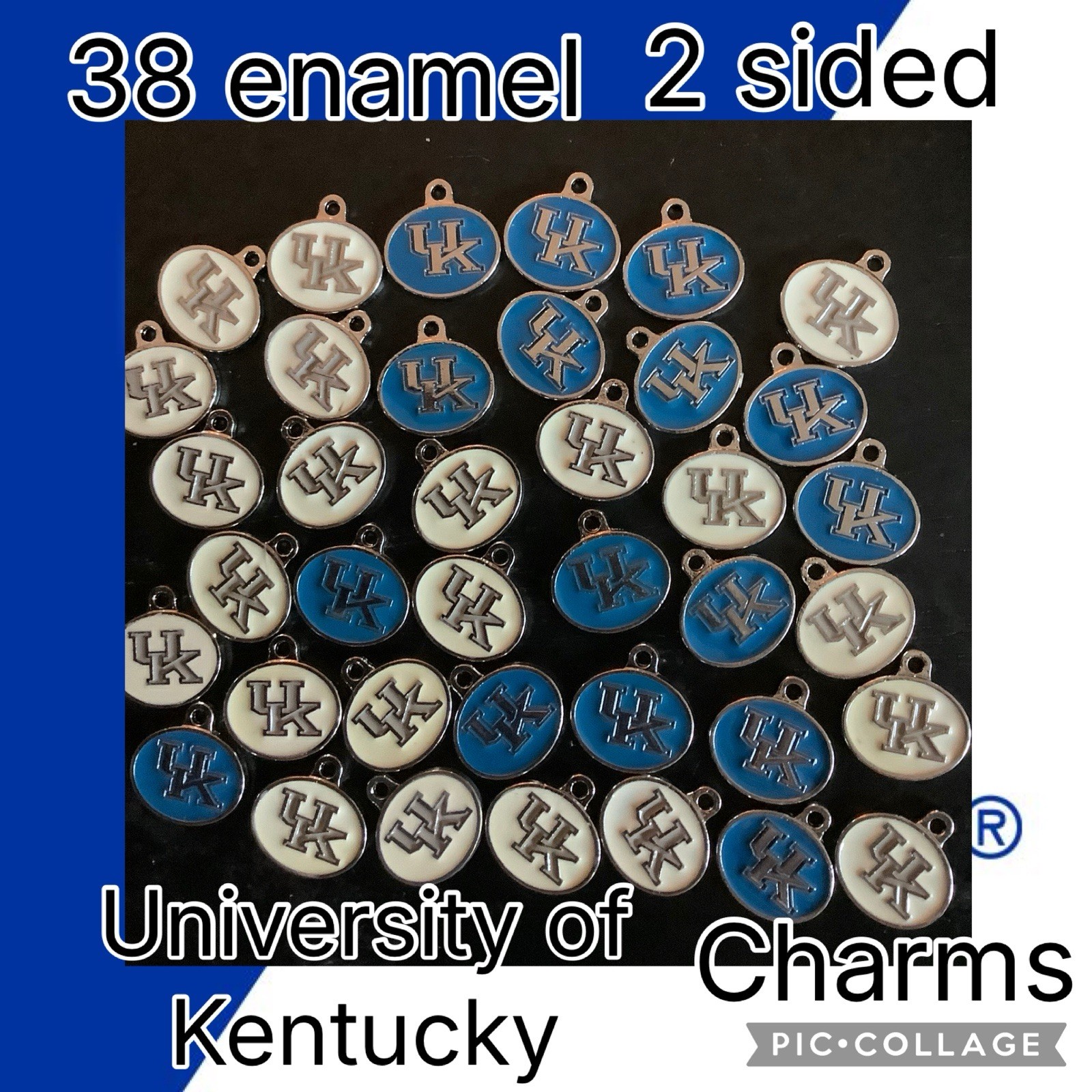 University of Kentucky/ wildcats double sided enamel charms 37 charm bundle