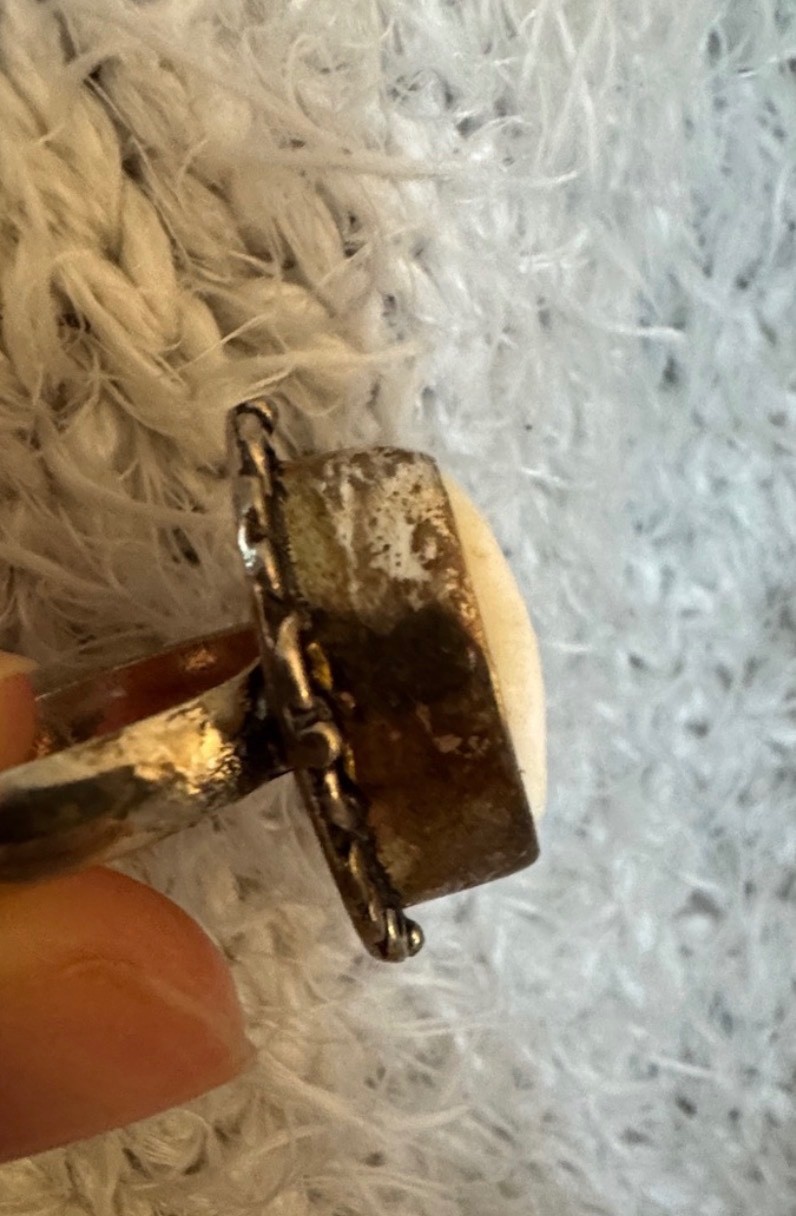 cowrie shell ring handmade sz 8