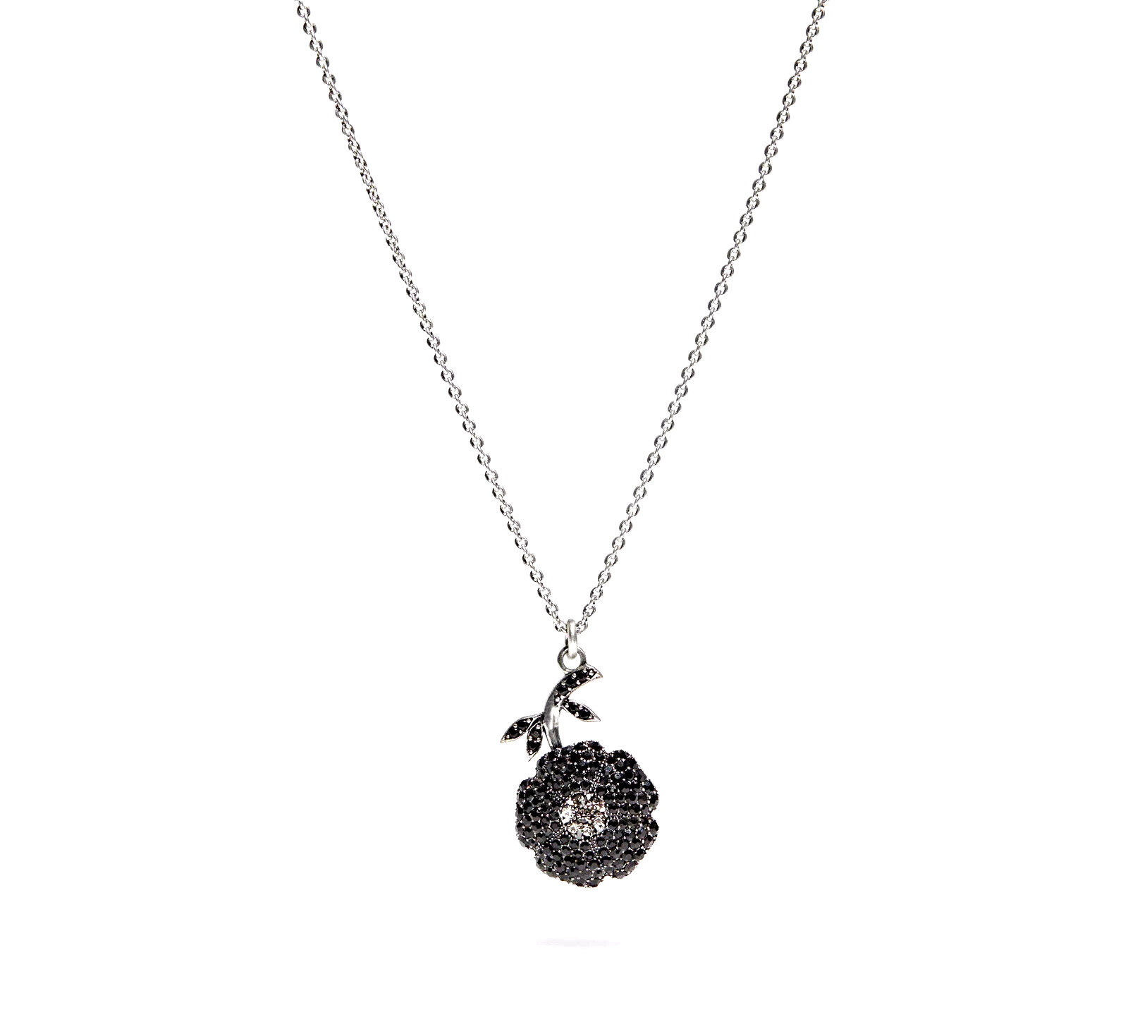 NWT Coach C7835 Black Multi Jet Flower Necklace Art Deco Jet Pave’ Crystals