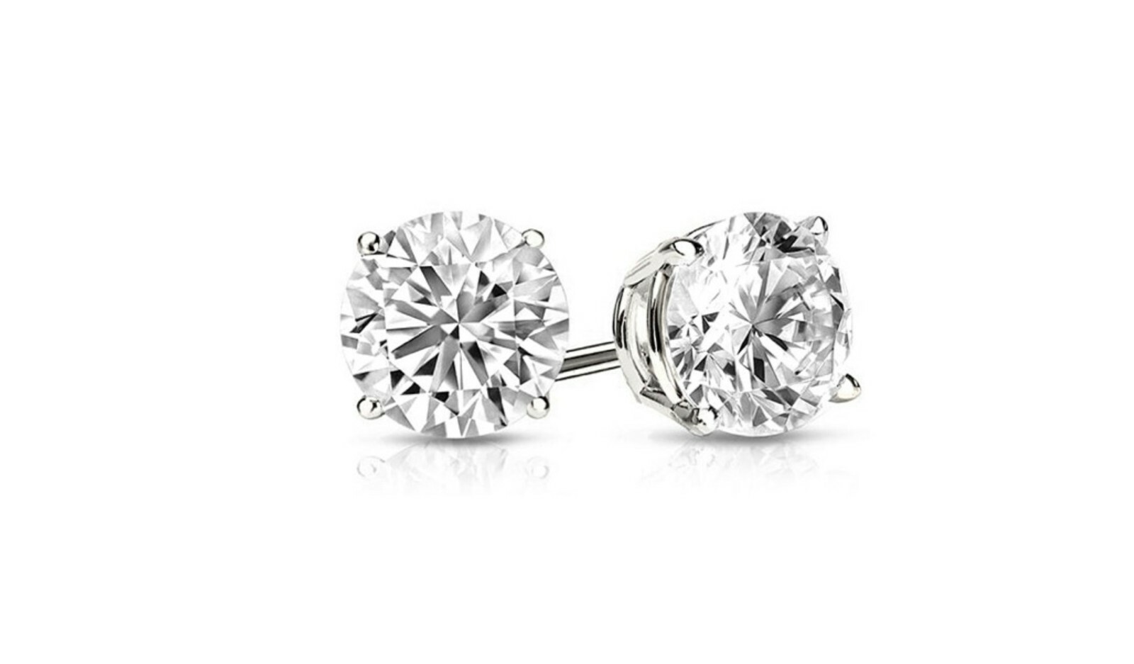 925 Sterling Silver CZ Stud Earrings Cubic Zirconia Women 5PC Earrings Set
