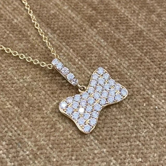 2Ct Round Cut Simulated Diamond Women’s Fancy Pendant In 14K Yellow Gold Plated