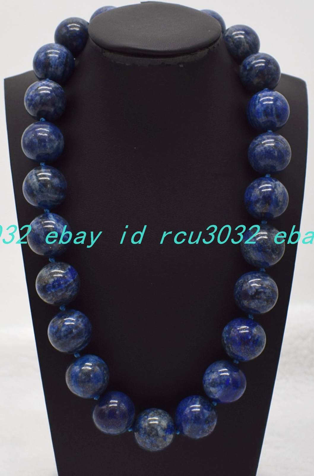 Huge Pretty 20mm Natural Blue Lapis Lazuli Round Gemstone Beads Necklace 16-36in