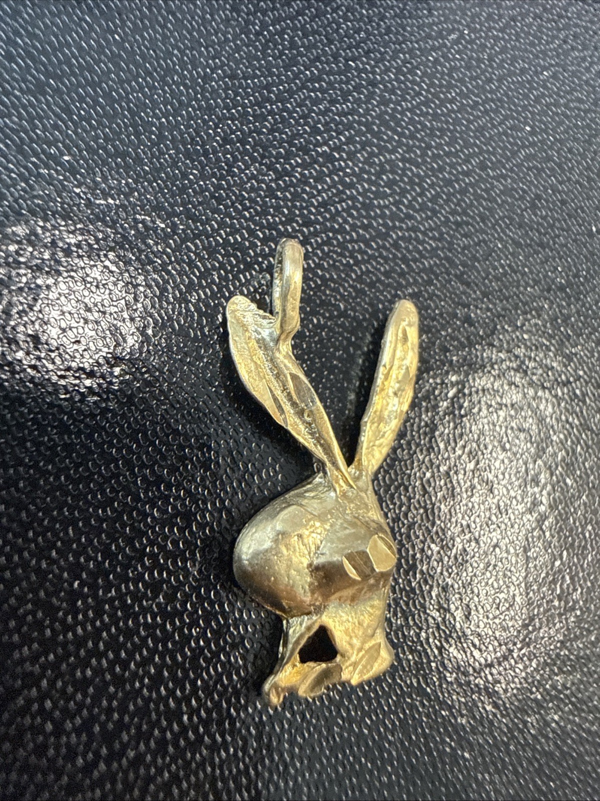 24k Gold Plated Sterling Silver .925 Playboy Bunny Charm Pendant Unique Vintage