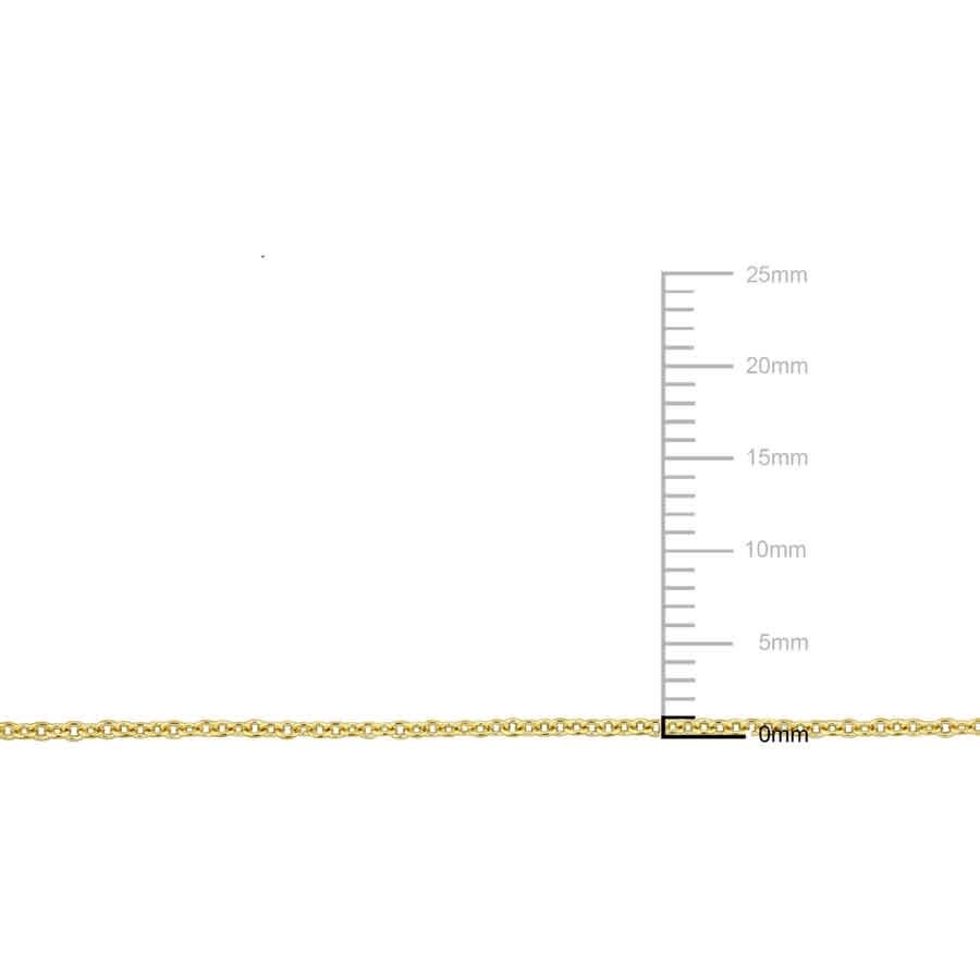 AMOUR 1 mm Round Cable Chain Necklace In 14K Yellow Gold – 18 In